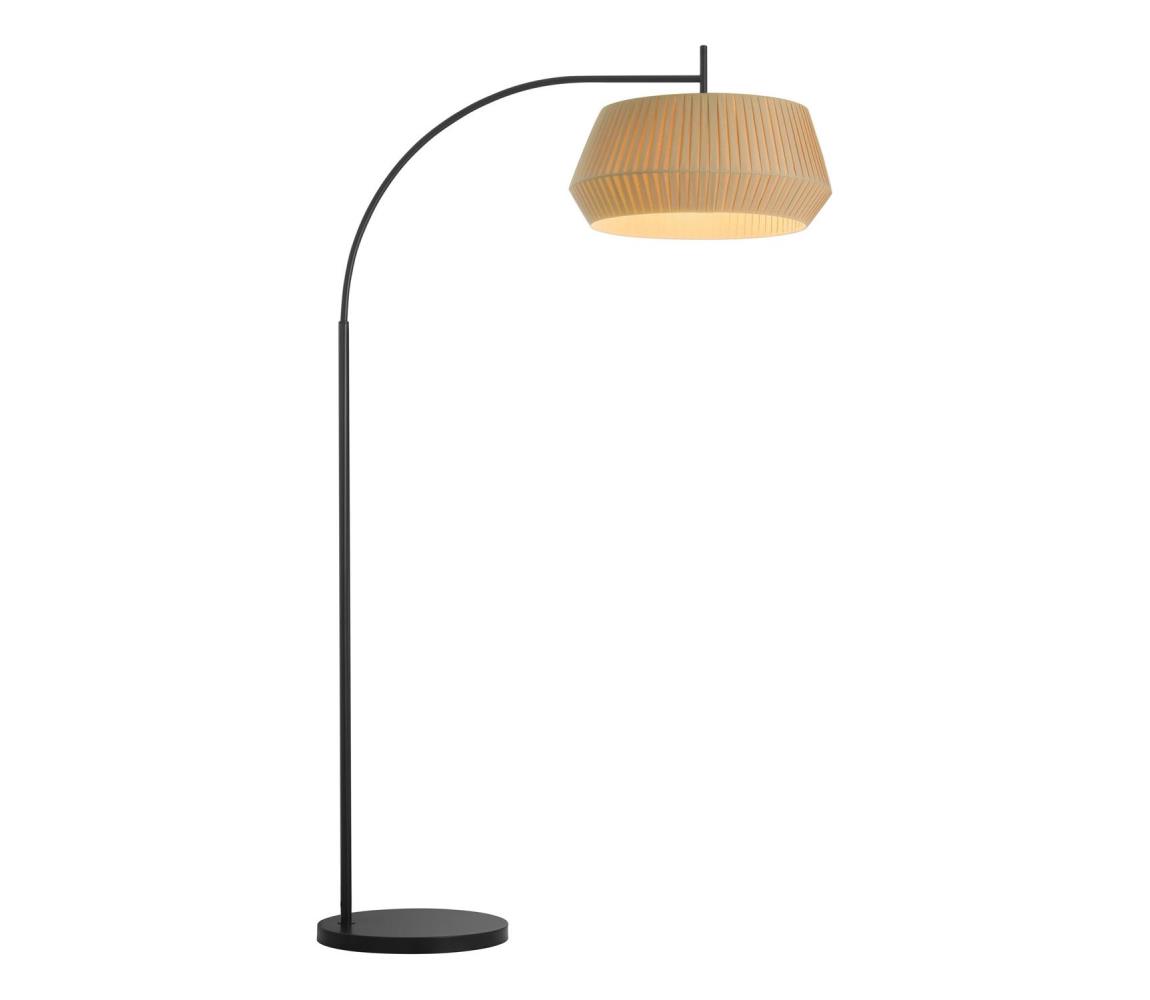 Nordlux - Lampa podłogowa DICTE 1xE27/60W/230V czarna/beżowa