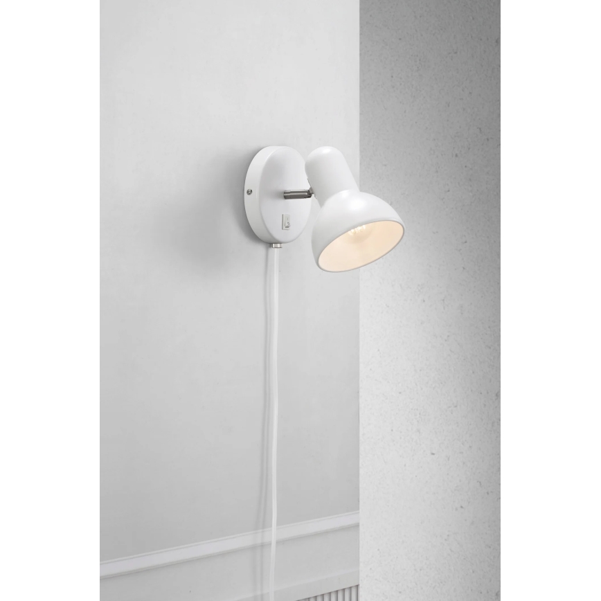 Nordlux - Lampa ścienna TEXAS 1xE27/60W/230V biała
