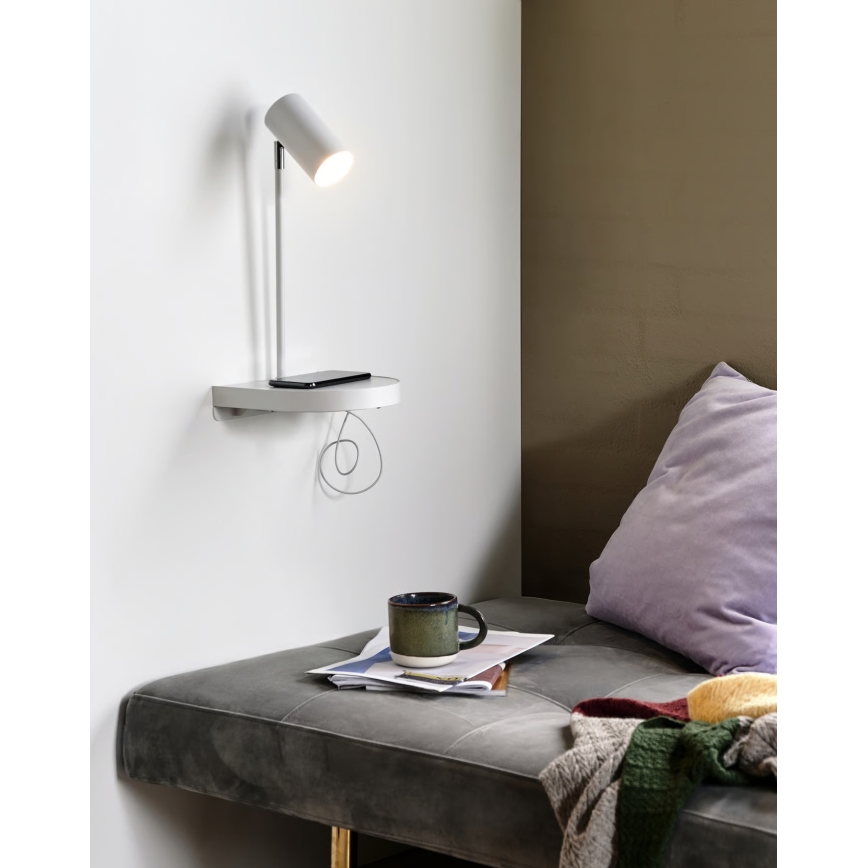 Nordlux - Lampa ścienna z półką CODY 1xGU10/15W/230V biała