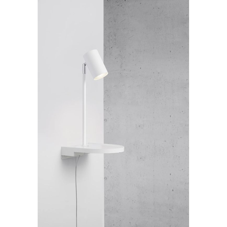 Nordlux - Lampa ścienna z półką CODY 1xGU10/15W/230V biała
