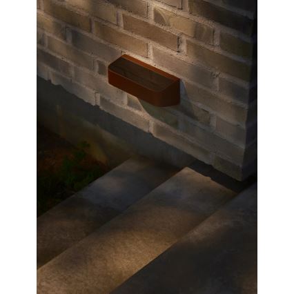 Nordlux - Solarna lampa LED z czujnikiem MARCELLIO LED/5W/5V IP54 2200 mAh brązowa