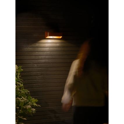 Nordlux - Solarna lampa LED z czujnikiem MARCELLIO LED/5W/5V IP54 2200 mAh brązowa