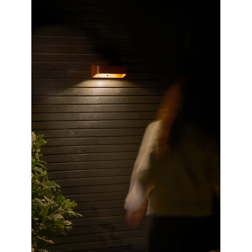 Nordlux - Solarna lampa LED z czujnikiem MARCELLIO LED/5W/5V IP54 2200 mAh brązowa