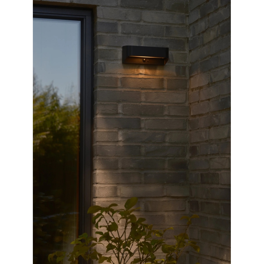 Nordlux - Lampa solarna LED z czujnikiem MARCELLIO LED/5W/5V IP54 2200 mAh czarna