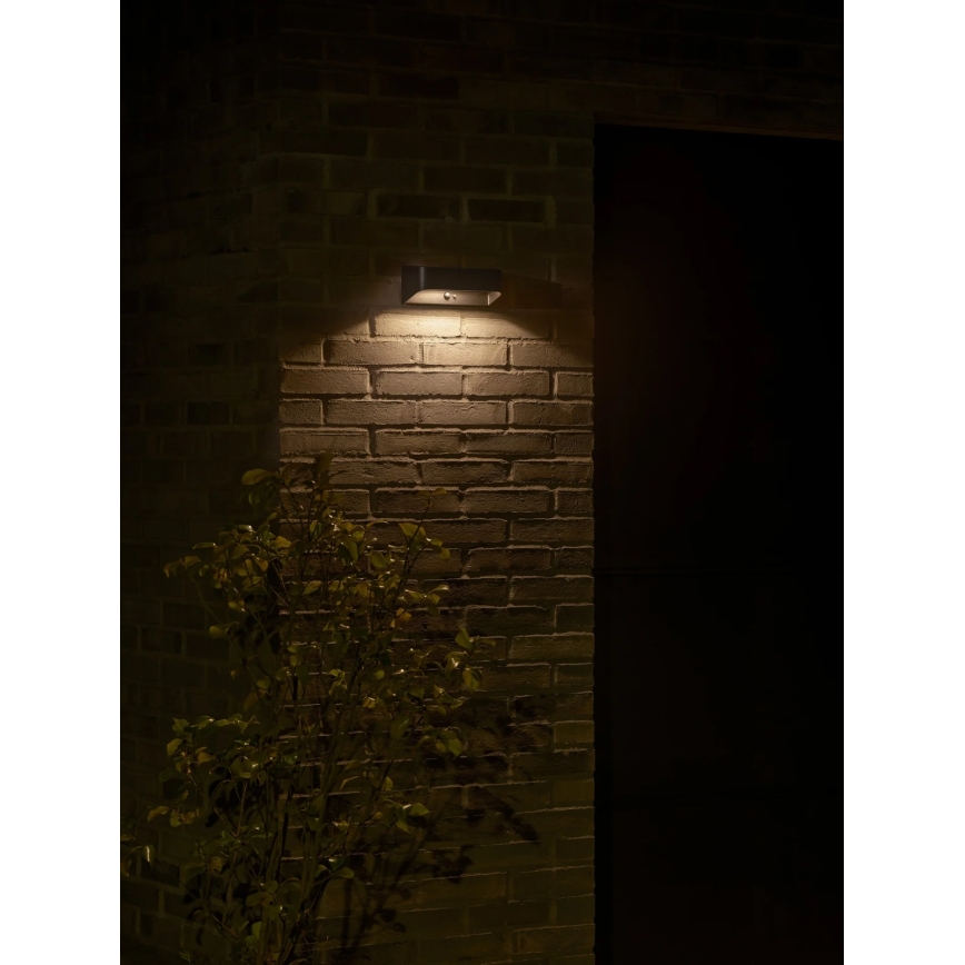 Nordlux - Lampa solarna LED z czujnikiem MARCELLIO LED/5W/5V IP54 2200 mAh czarna