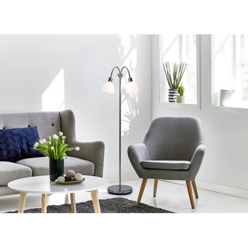 Nordlux - Lampa stojąca RAY, 2x E14/25W/230V, błyszczący chrom
