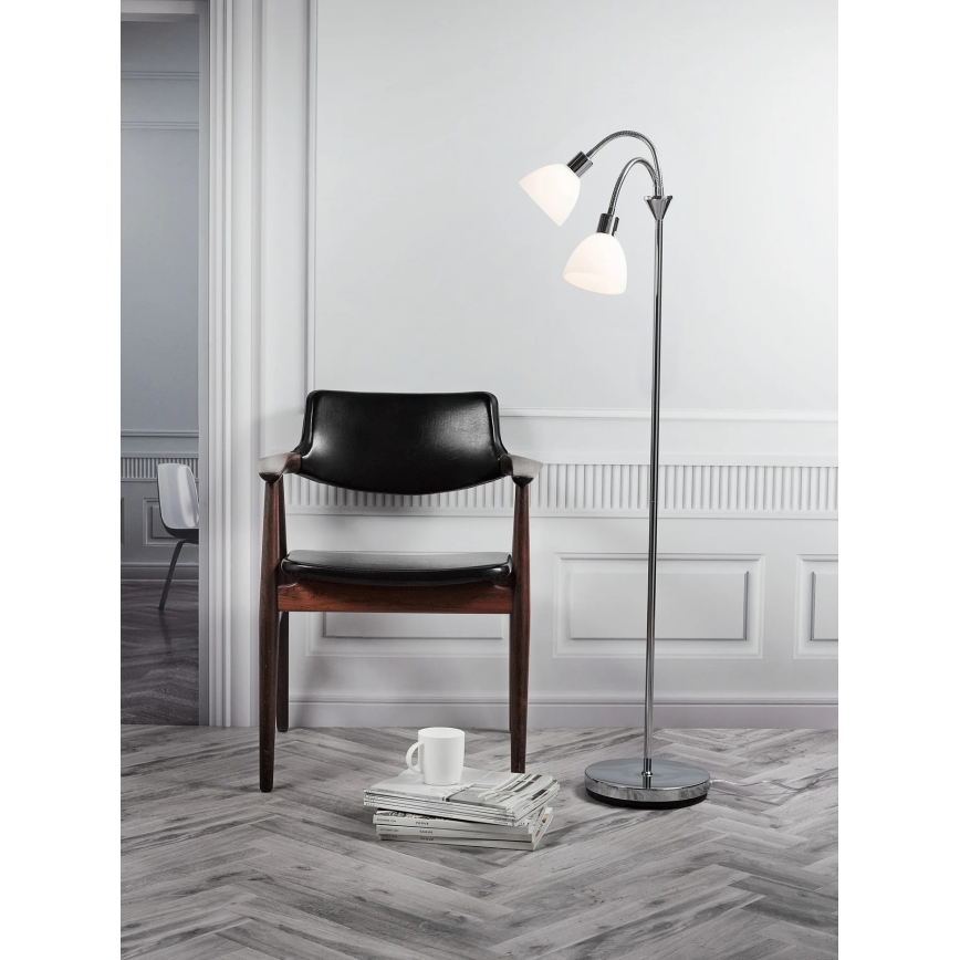 Nordlux - Lampa stojąca RAY, 2x E14/25W/230V, błyszczący chrom