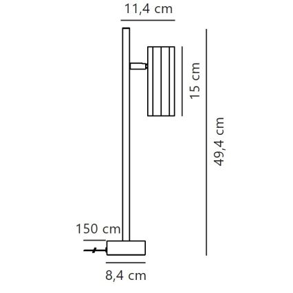 Nordlux - Lampa stołowa ALANIS 1xGU10/15W/230V czarna