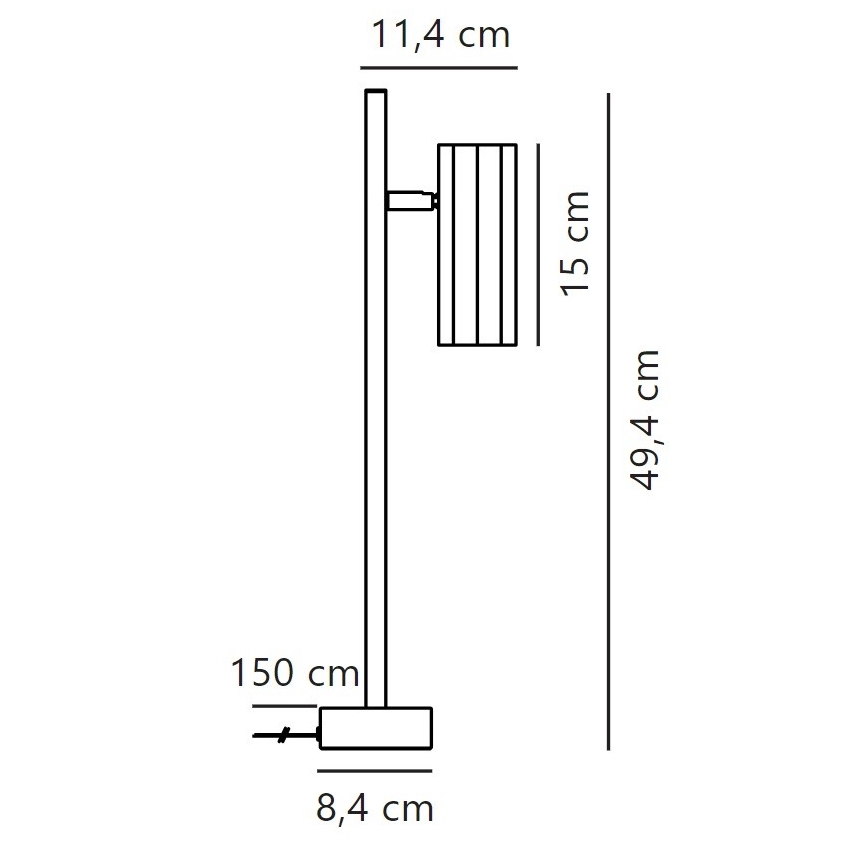 Nordlux - Lampa stołowa ALANIS 1xGU10/15W/230V czarna