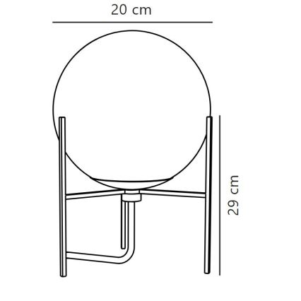 Nordlux - Lampa stołowa ALTON 1xE14/15W/230V