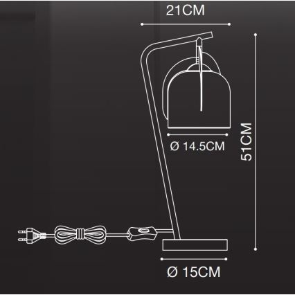 Nordlux - Lampa stołowa BOSHI 1xE14/40W/230V