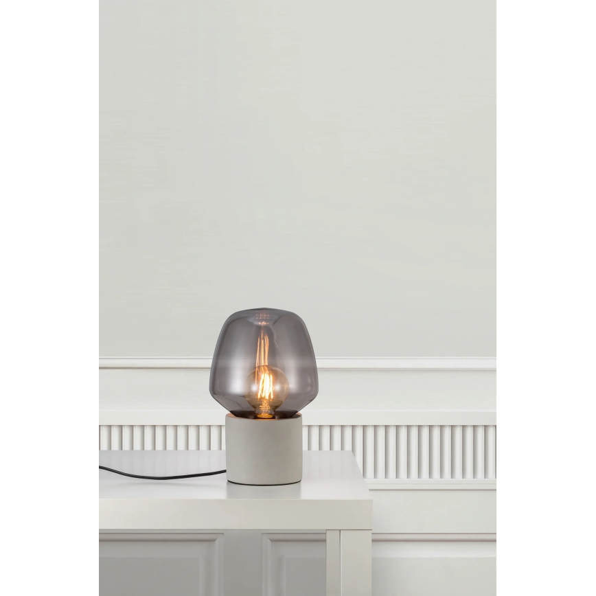 Nordlux - Lampa stołowa CHRISTINA 1xE27/25W/230V beton/czarna