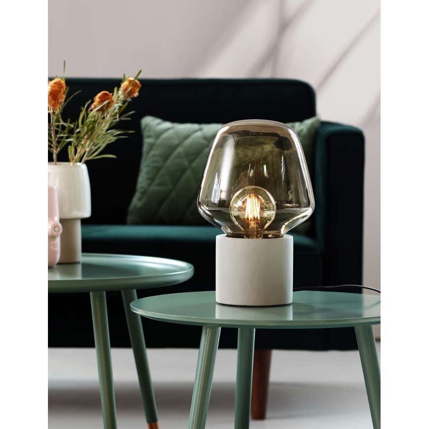 Nordlux - Lampa stołowa CHRISTINA 1xE27/25W/230V beton/czarna