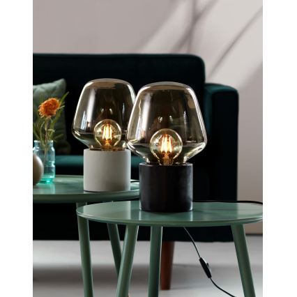 Nordlux - Lampa stołowa CHRISTINA 1xE27/25W/230V beton/czarna