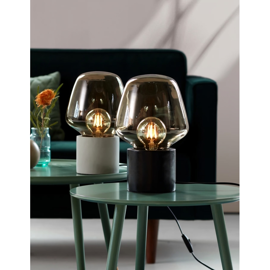 Nordlux - Lampa stołowa CHRISTINA 1xE27/25W/230V beton/czarna