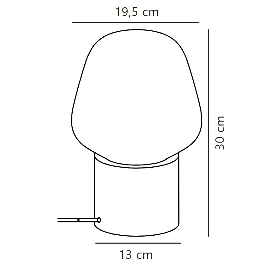 Nordlux - Lampa stołowa CHRISTINA 1xE27/25W/230V beton/czarna