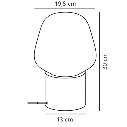 Nordlux - Lampa stołowa CHRISTINA 1xE27/25W/230V beton/szara