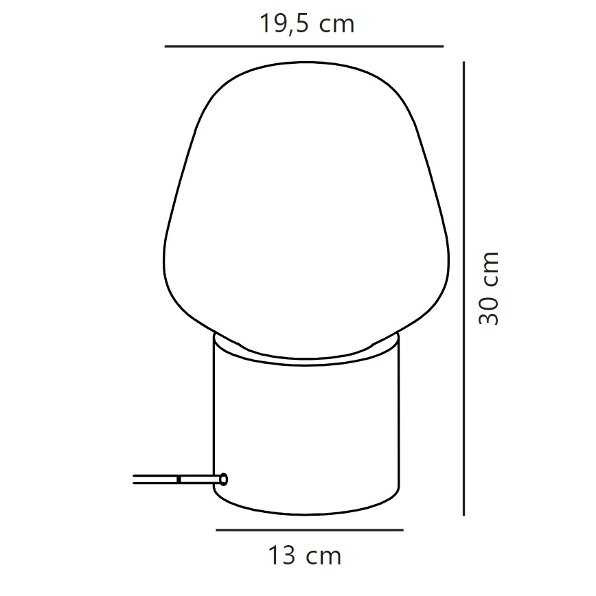 Nordlux - Lampa stołowa CHRISTINA 1xE27/25W/230V beton/szara