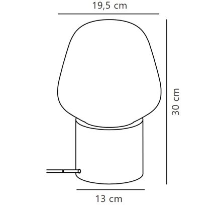 Nordlux - Lampa stołowa CHRISTINA 1xE27/25W/230V figowiec