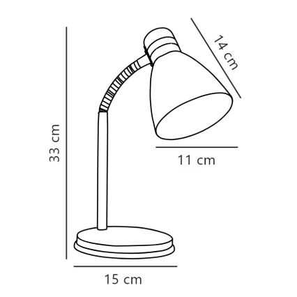 Nordlux - Lampa stołowa CYCLONE 1xE14/15W/230V biała