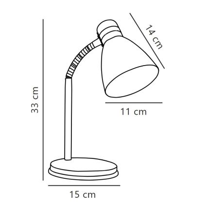 Nordlux - Lampa stołowa CYCLONE 1xE14/15W/230V czarna