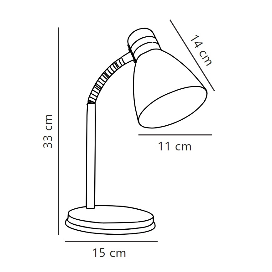 Nordlux - Lampa stołowa CYCLONE 1xE14/15W/230V czarna
