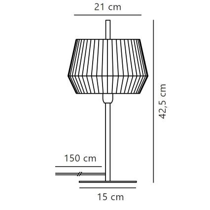 Nordlux - Lampa stołowa DICTE 1xE14/40W/230V beżowy/czarny
