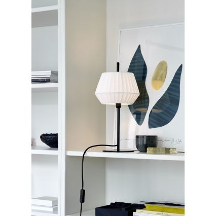Nordlux - Lampa stołowa DICTE 1xE14/40W/230V biały/czarny