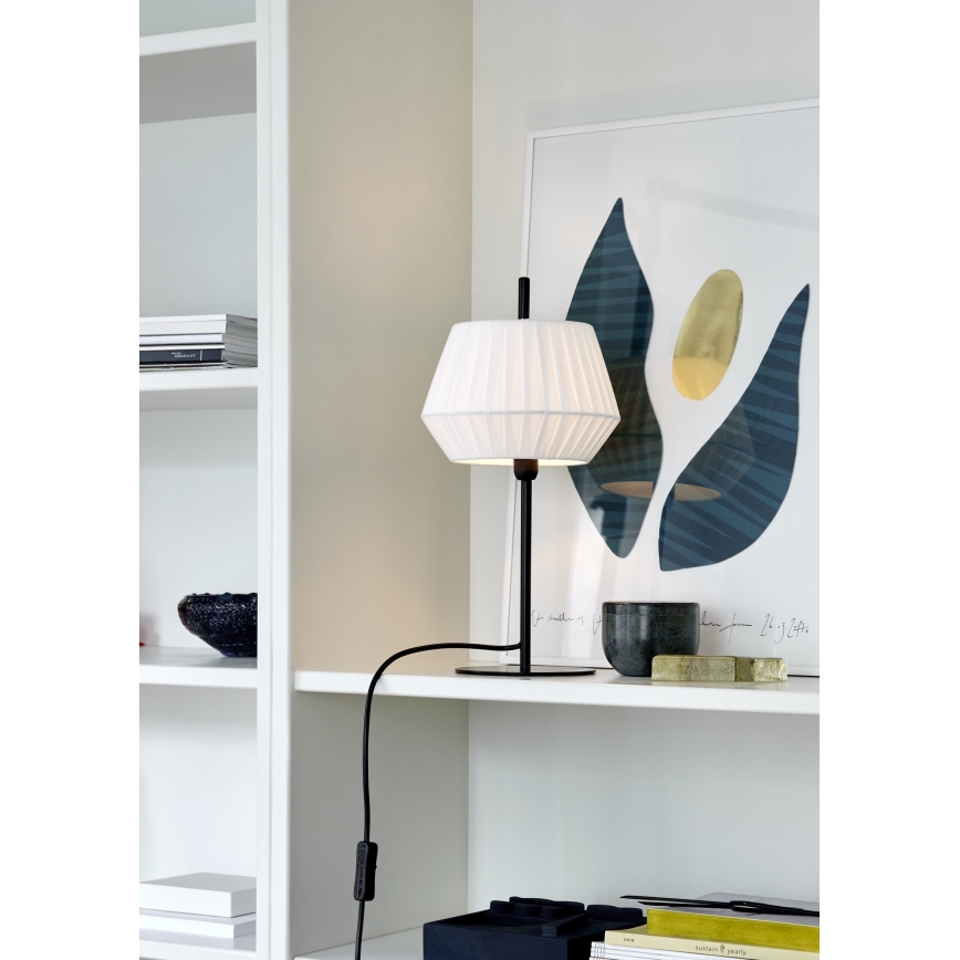 Nordlux - Lampa stołowa DICTE 1xE14/40W/230V biały/czarny