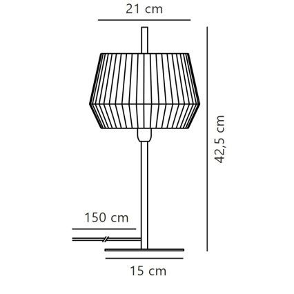 Nordlux - Lampa stołowa DICTE 1xE14/40W/230V biały/czarny