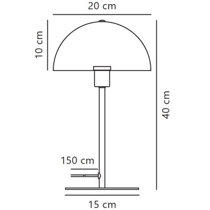 Nordlux - Lampa stołowa ELLEN 1xE14/40W/230V biały