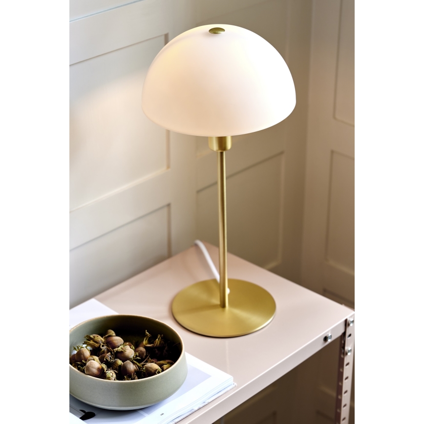 Nordlux - Lampa stołowa ELLEN 1xE14/40W/230V złota/biała