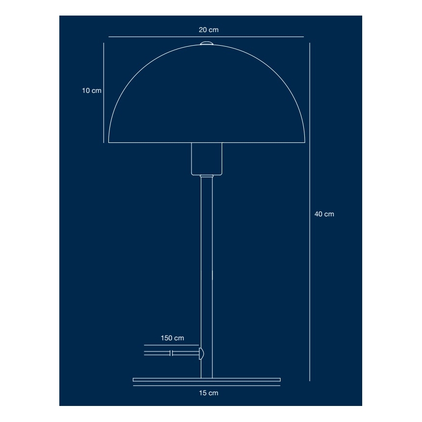 Nordlux - Lampa stołowa ELLEN 1xE14/40W/230V złota/czarna
