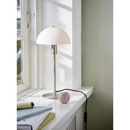 Nordlux - Lampa stołowa ELLEN ELLEN 1xE14/40W/230V matowy chrom/biały