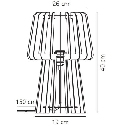 Nordlux - Lampa stołowa GROA 1xE27/40W/230V