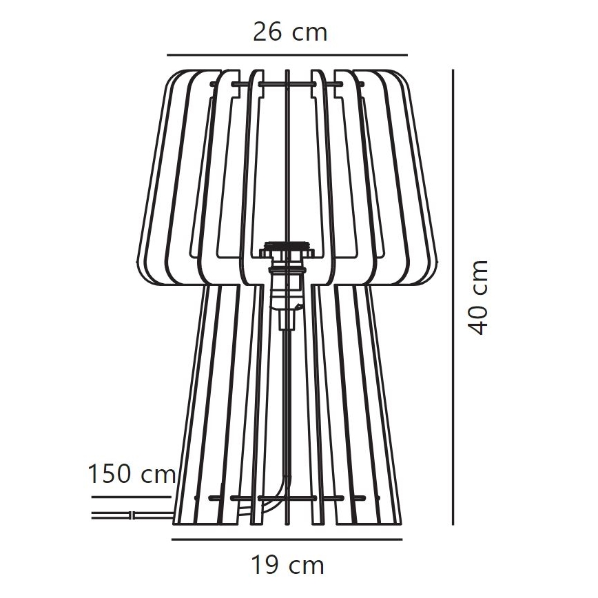 Nordlux - Lampa stołowa GROA 1xE27/40W/230V