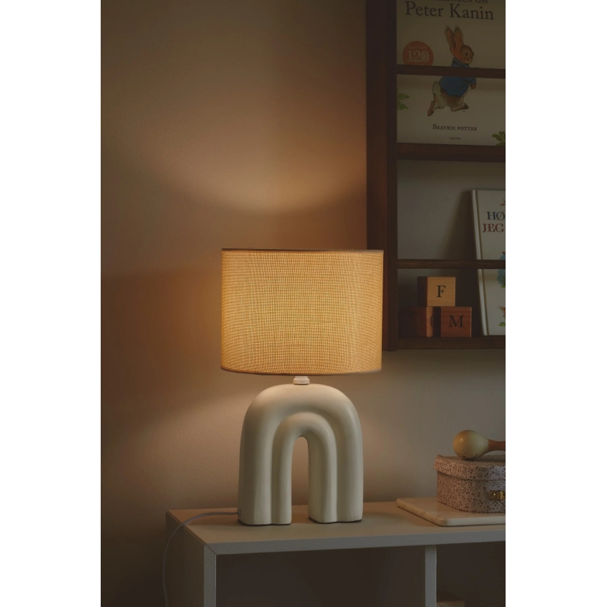 Nordlux - Lampa stołowa HAZE 1xE27/40W/230V beżowa