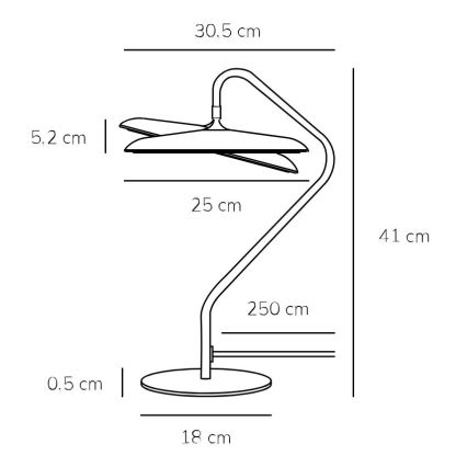 Nordlux - Lampa stołowa LED ARTIST LED/15W/230V czarna