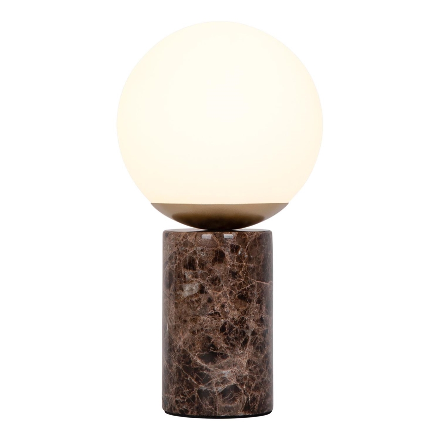 Nordlux - Lampa stołowa LILLY 1xE14/25W/230V marmur/brązowa