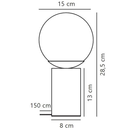 Nordlux - Lampa stołowa LILLY 1xE14/25W/230V marmur/brązowa