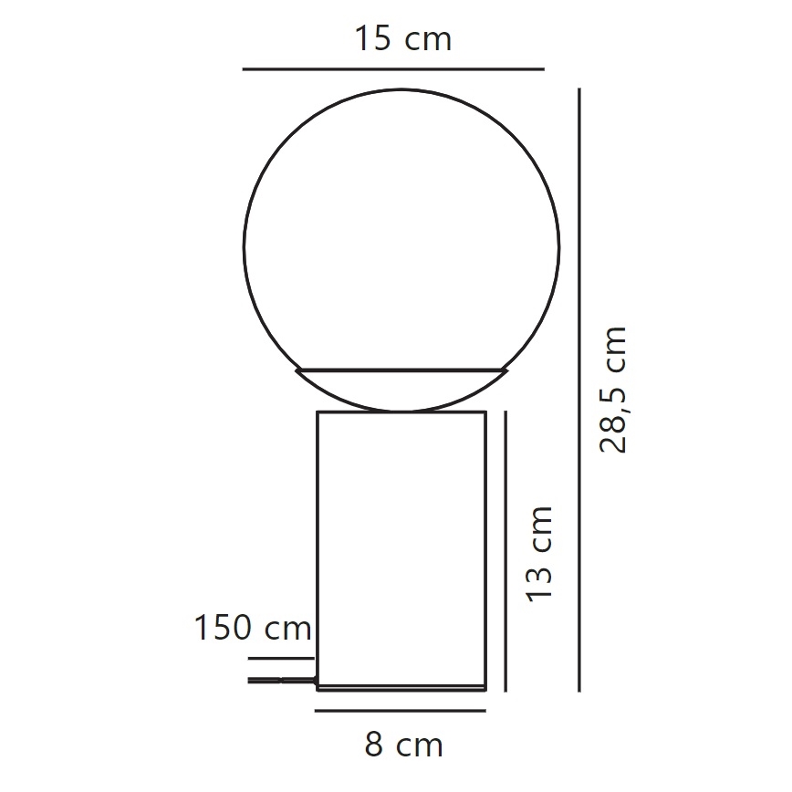 Nordlux - Lampa stołowa LILLY 1xE14/25W/230V marmur/brązowa