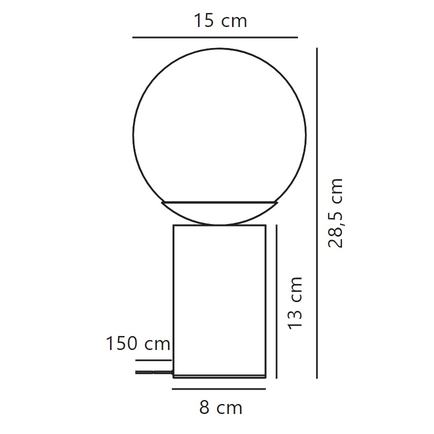 Nordlux - Lampa stołowa LILLY 1xE14/25W/230V marmur/szara