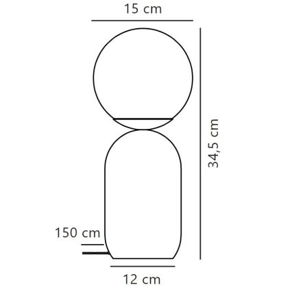 Nordlux - Lampa stołowa NOTTI 1xE14/25W/230V brązowa