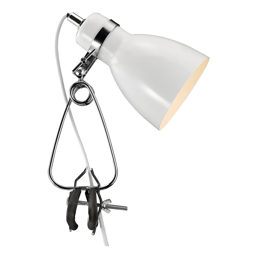 Nordlux - Lampa stołowa z klipsem CYCLONE 1xE14/15W/230V białe
