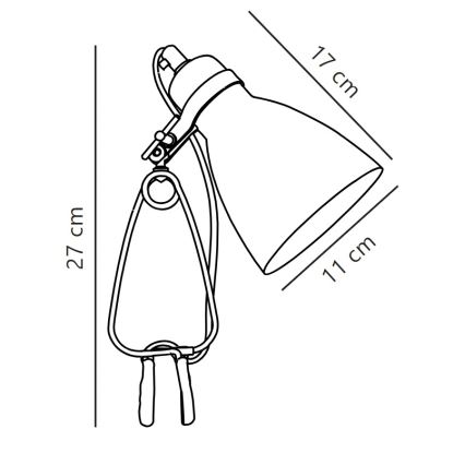 Nordlux - Lampa stołowa z klipsem CYCLONE 1xE14/15W/230V białe