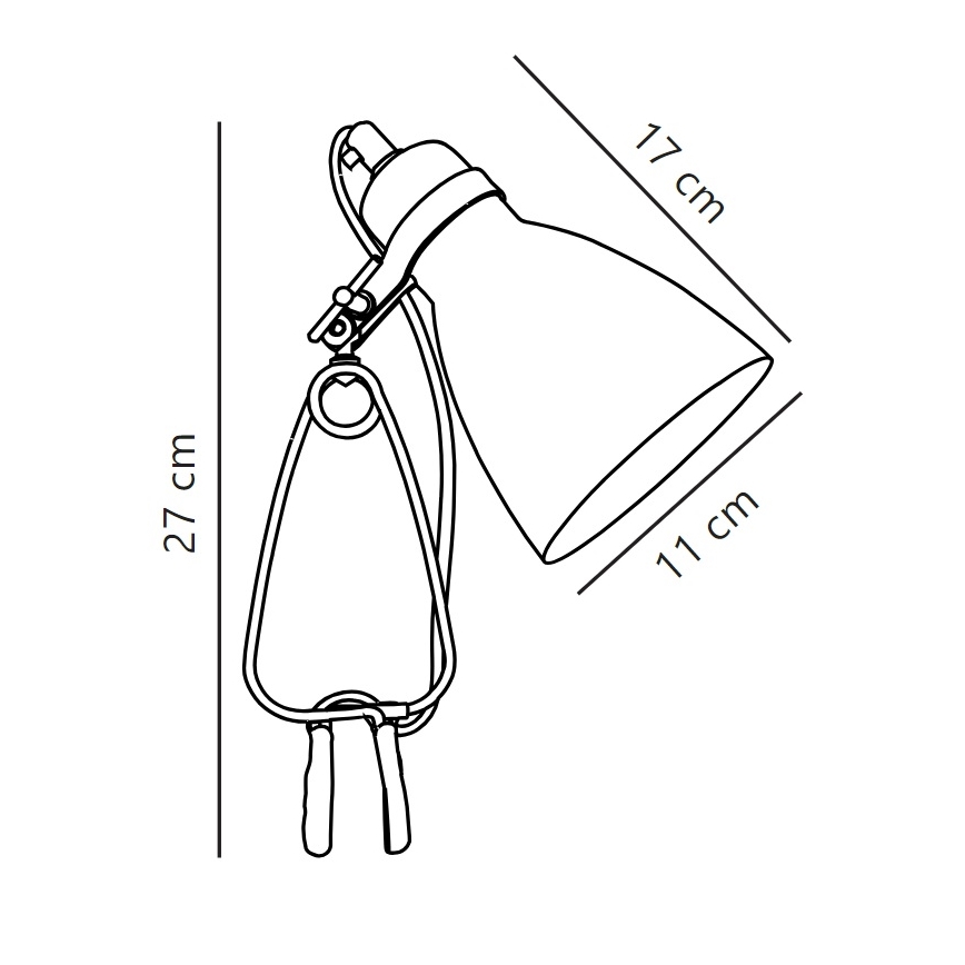 Nordlux - Lampa stołowa z klipsem CYCLONE 1xE14/15W/230V białe
