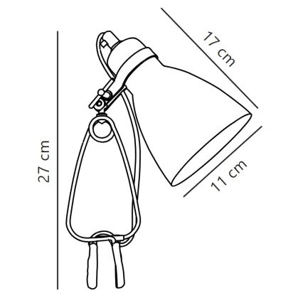 Nordlux - Lampa stołowa z klipsem CYCLONE 1xE14/15W/230V czarne
