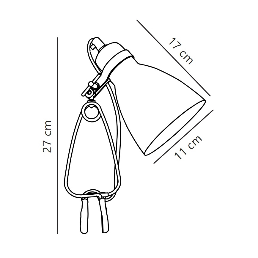 Nordlux - Lampa stołowa z klipsem CYCLONE 1xE14/15W/230V czarne