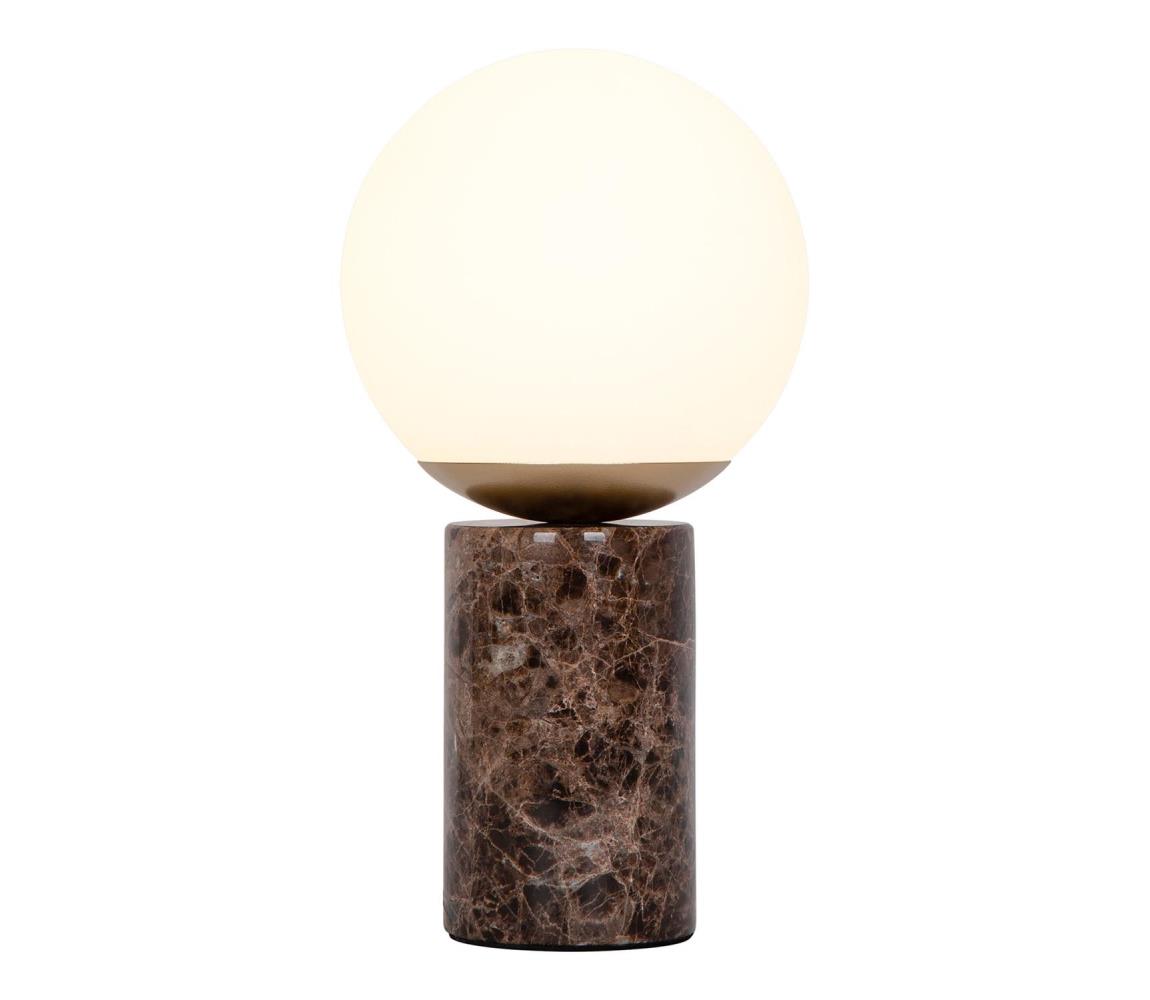 Nordlux - Lampa stołowa LILLY 1xE14/25W/230V marmur/brązowa