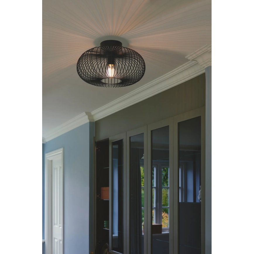 Nordlux - Lampa sufitowa BERONI 1xE27/60W/230V Ø 40,3 cm czarna